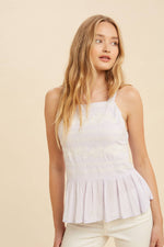 I'm On Vacation Embroidered Tank Top