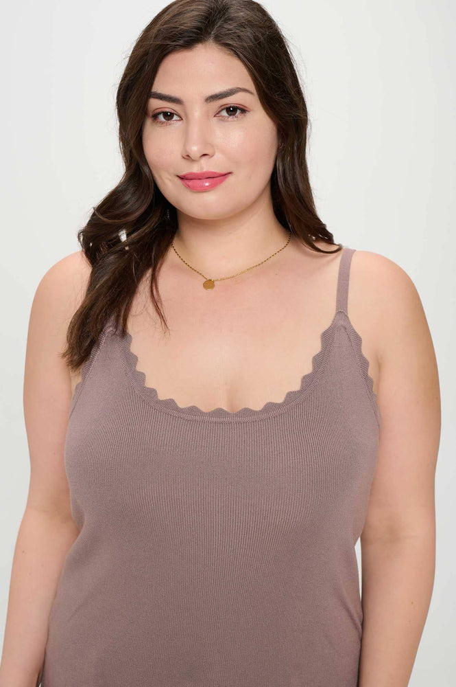 Plus Scalloped Cami