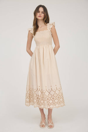 Once Upon A Dream Eyelet Midi Dress