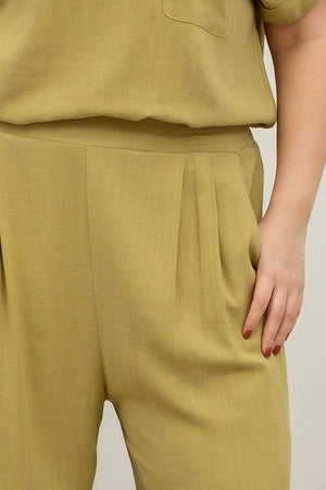 Plus Naturally Chic High Waisted Linen Pants