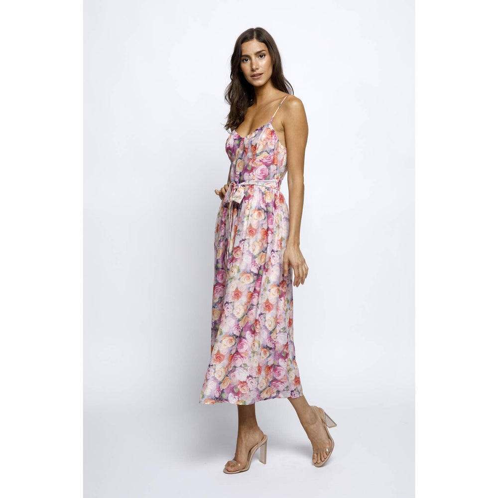 French Perfume Floral Midi Dress