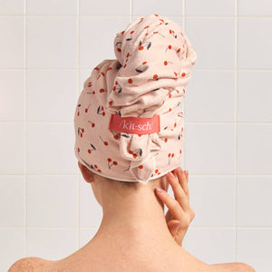XL Hair Towel Wrap - Cherry
