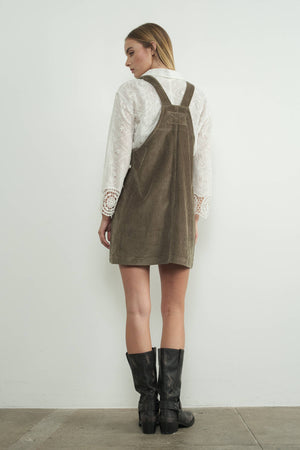 So Cute Overall Mini Dress
