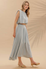 Simply Gorgeous Box Pleated Midi Skirt
