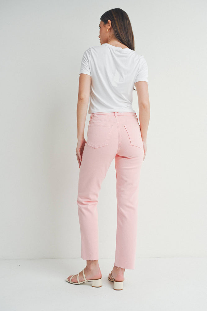 Feeling Blushed Cut Off Crop Straight Leg