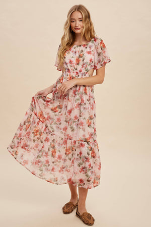Brunch With Babes Floral Midi Dress