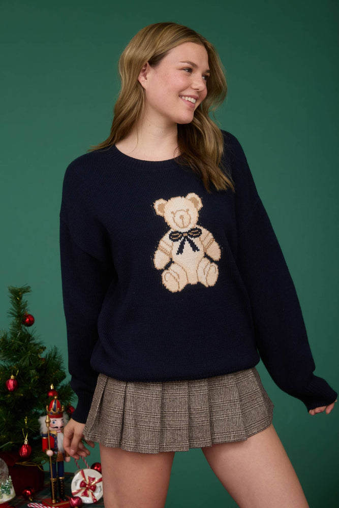 Classic Teddy Bear Knit Sweater