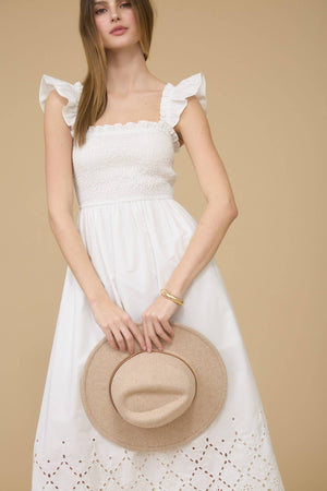 Once Upon A Dream Eyelet Midi Dress