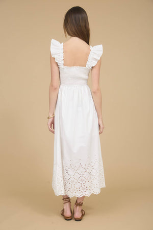 Once Upon A Dream Eyelet Midi Dress