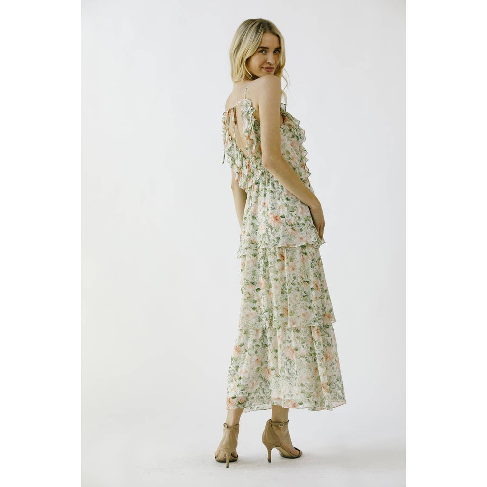 Rose Garden Ruffle Midi Dress