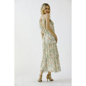 Rose Garden Ruffle Midi Dress