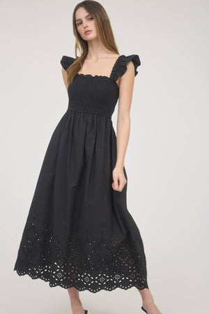 Once Upon A Dream Eyelet Midi Dress