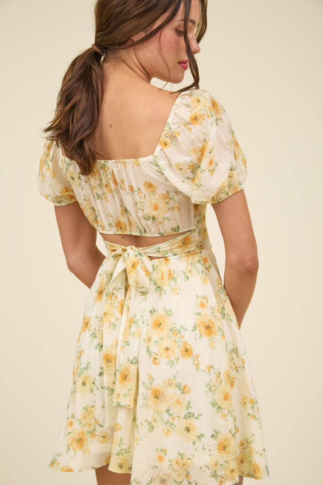 Berry Florals Mini Dress