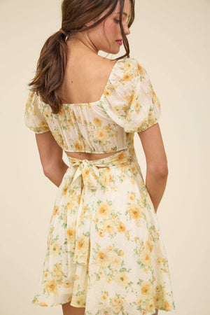 Berry Florals Mini Dress