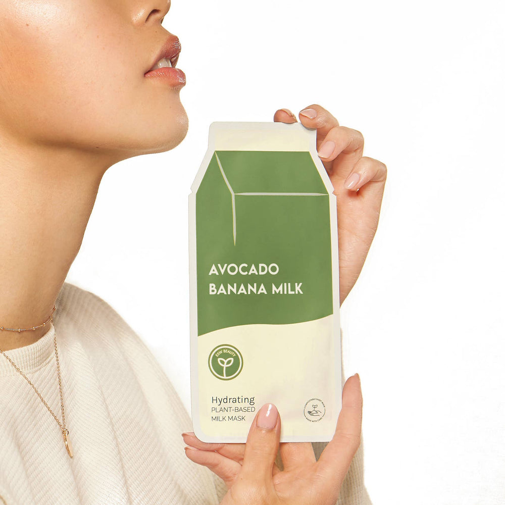 Avocado Banana Milk Hydrating Plant-Based Milk Sheet Mask