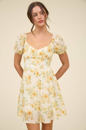 Berry Florals Mini Dress