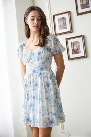 Berry Florals Mini Dress