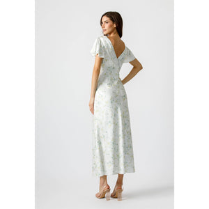 Aqua Floral Maxi Dress