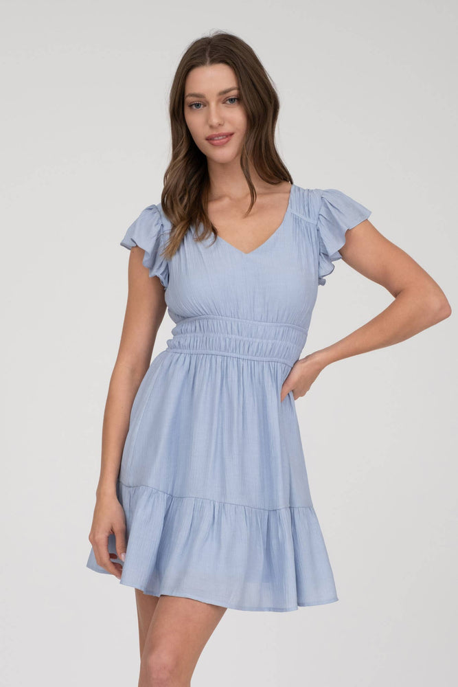 Carefree Ruffle Mini Dress