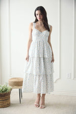 Femme Floral Tiered Midi Dress