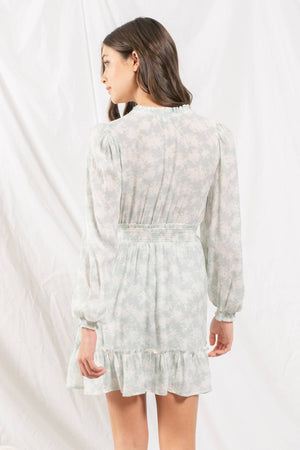 Mint Rose Garden Mini Dress