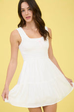 So Sweetly Bow Detail Mini Dress