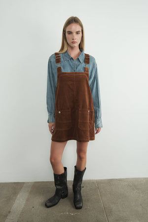 So Cute Overall Mini Dress