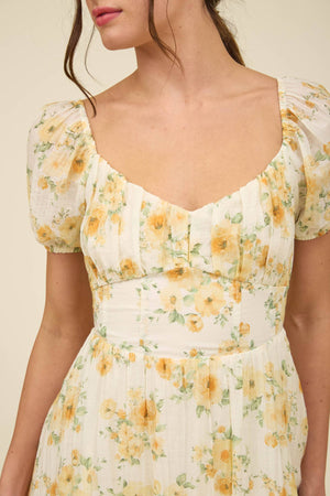 Berry Florals Mini Dress