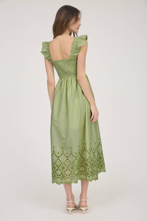 Once Upon A Dream Eyelet Midi Dress