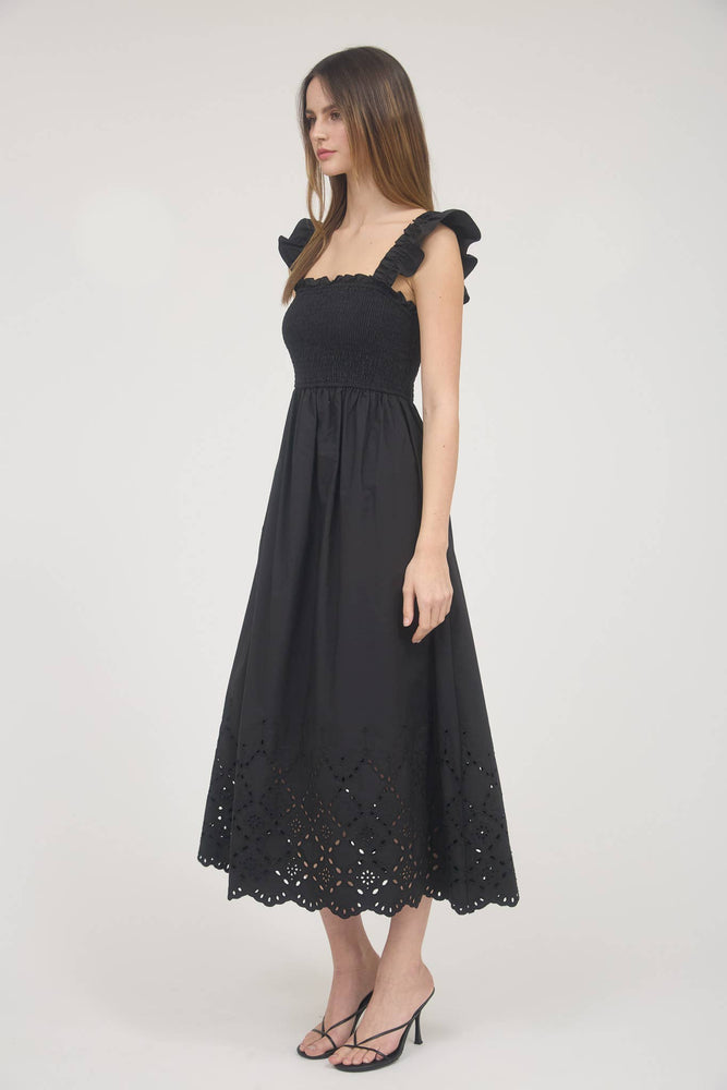 Once Upon A Dream Eyelet Midi Dress