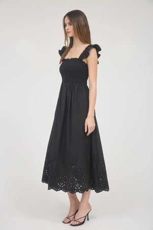 Once Upon A Dream Eyelet Midi Dress