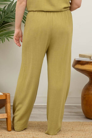 Plus Naturally Chic High Waisted Linen Pants