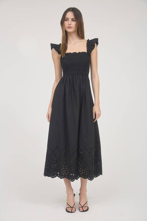 Once Upon A Dream Eyelet Midi Dress