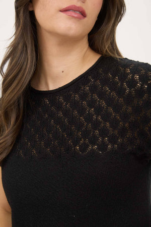 Eyelet and Bows Knit Top