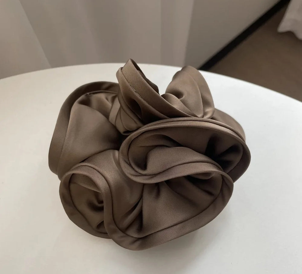 Elegant Edged Satin Scrunchie