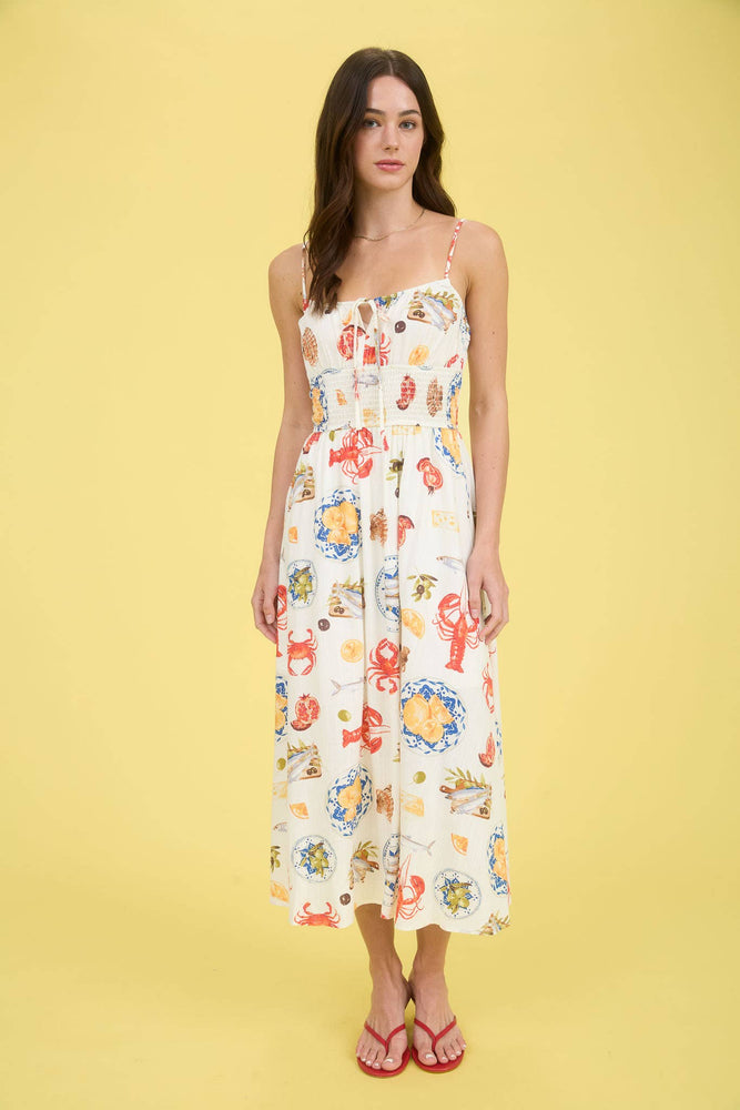 European Seaside Midi Dress