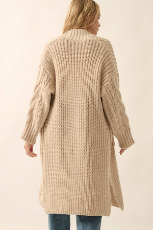 Wrapped Up and Cozy Cable Knit Sweater