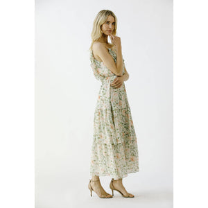 Rose Garden Ruffle Midi Dress