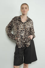 Always A Party Leopard Print Button Down Shirt