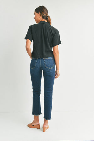 Striking Straight Leg Denim Jean