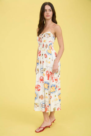 European Seaside Midi Dress