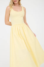 Butter Yellow Blossom Tank Dress