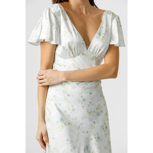 Aqua Floral Maxi Dress
