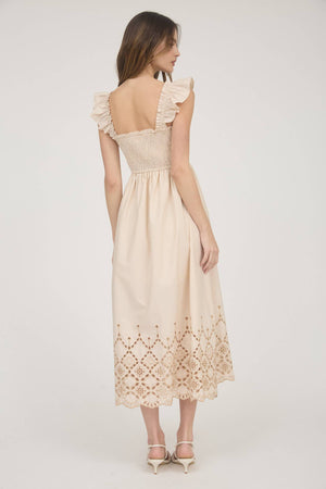 Once Upon A Dream Eyelet Midi Dress