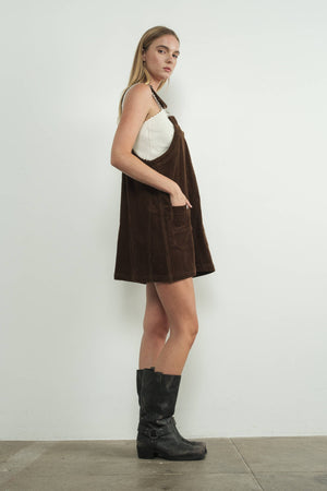 So Cute Overall Mini Dress