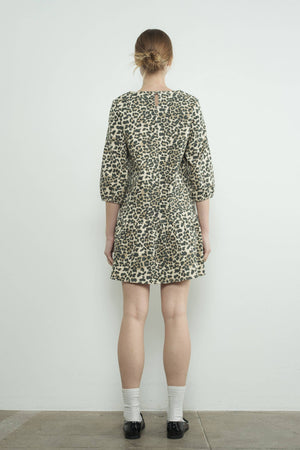 Not So Basic Leopard Print Drop Waist Dress