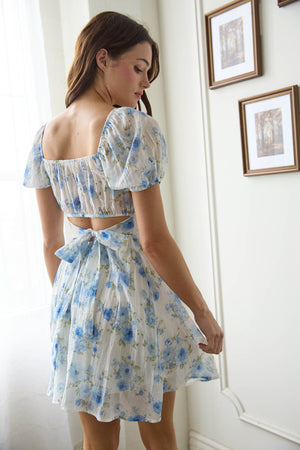 Berry Florals Mini Dress