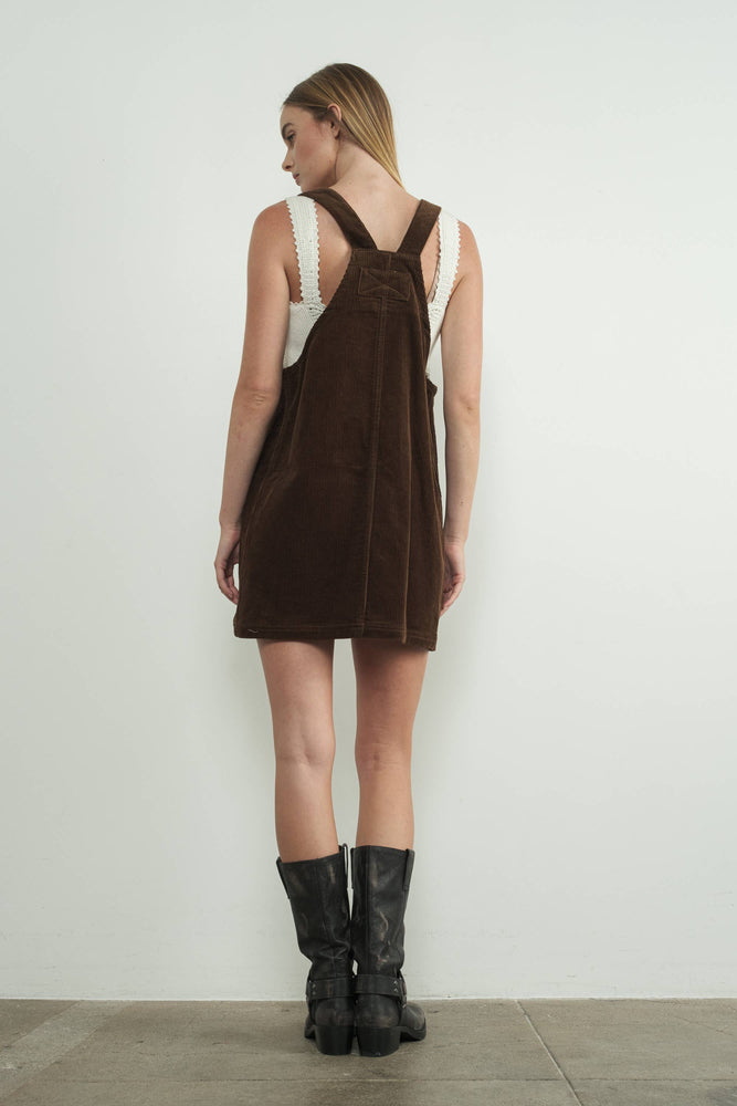 So Cute Overall Mini Dress