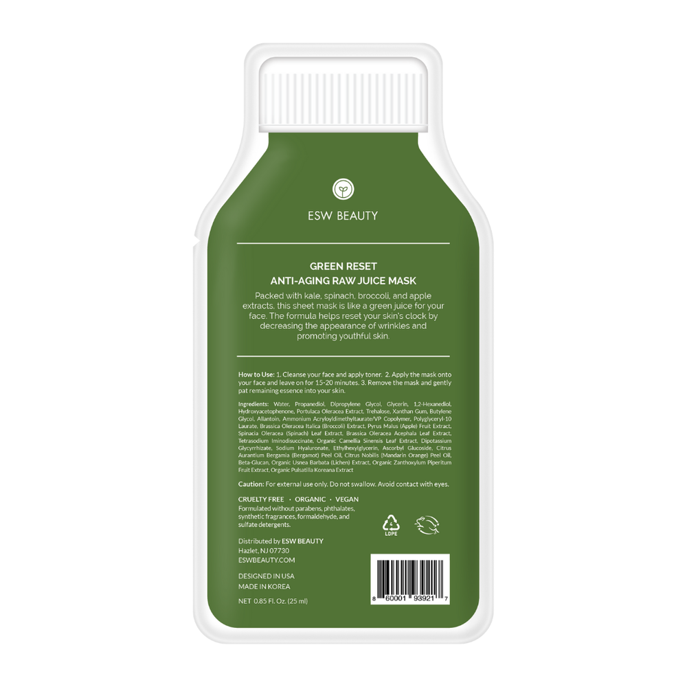 Green Reset Anti Aging Raw Juice Sheet Mask