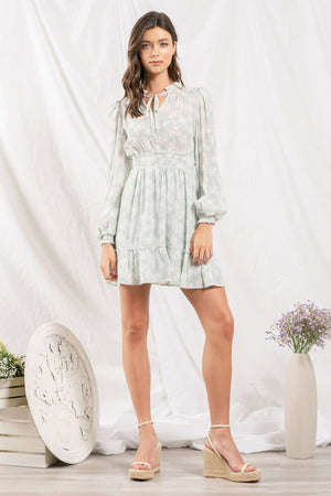 Mint Rose Garden Mini Dress